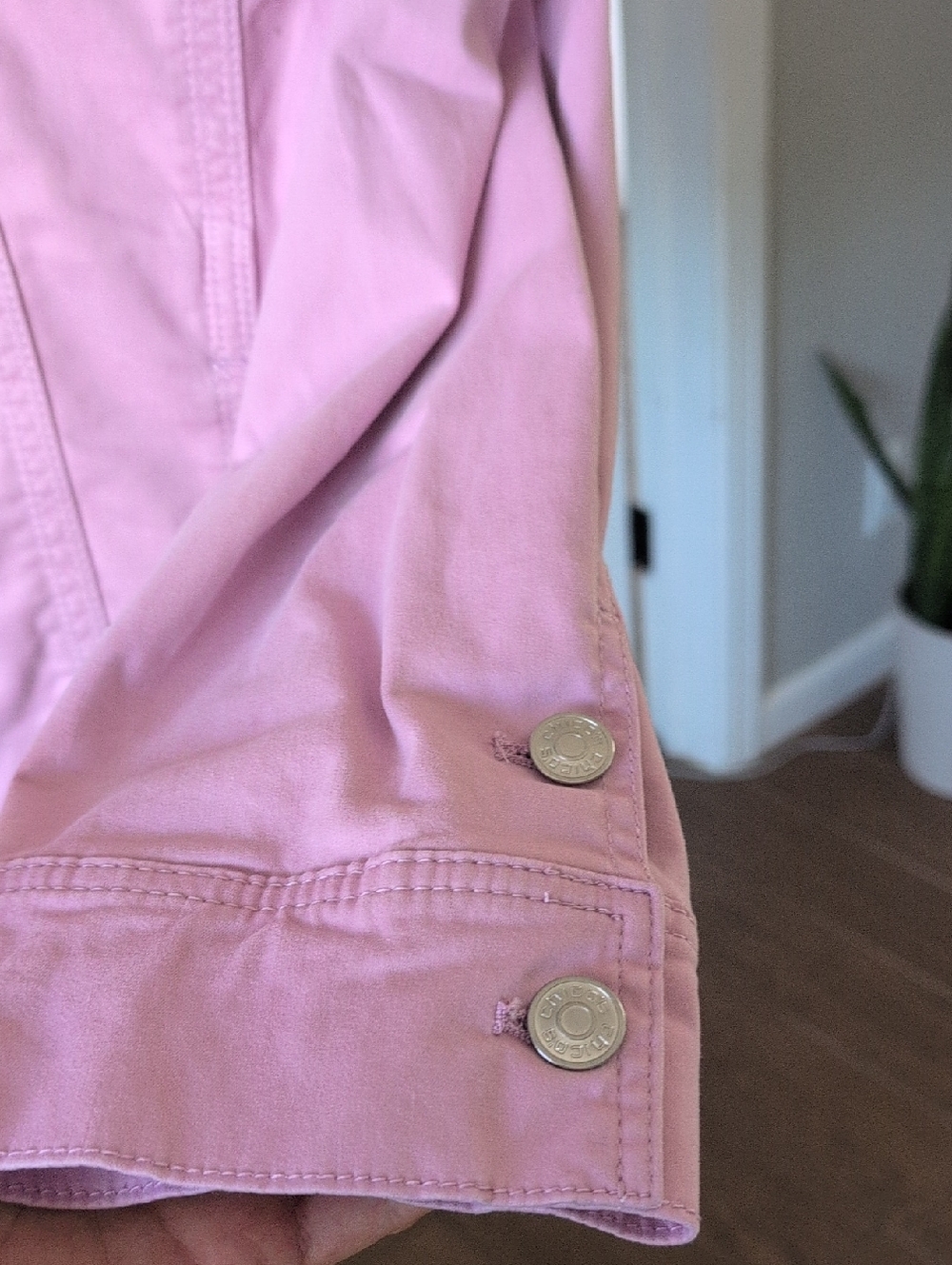 Chicos Lilac Women's Soft Jean Jacket Size 3 - Picture 4 of 10